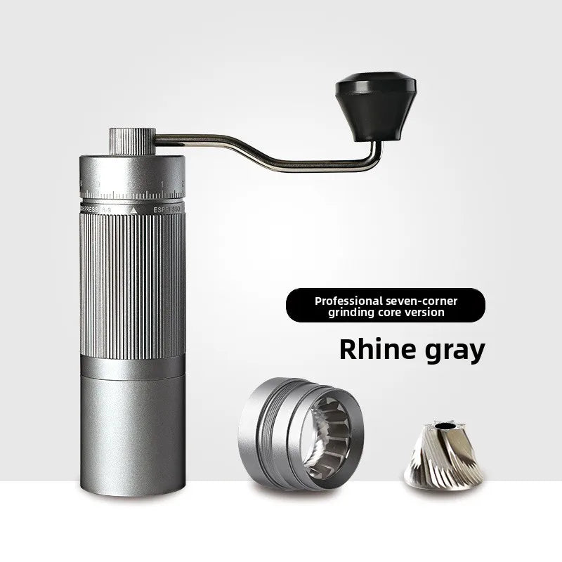 HAOYUNMA Manual Coffee Grinder – Ghost Teeth Full Metal Burr Manual Coffee Grinder Qst R20-7grey