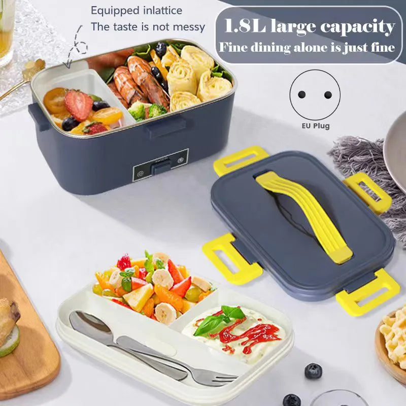 MiLESEEY Electric Heated Lunch Box – Stainless Steel & Insulated Bag Electric Lunch Box Qst