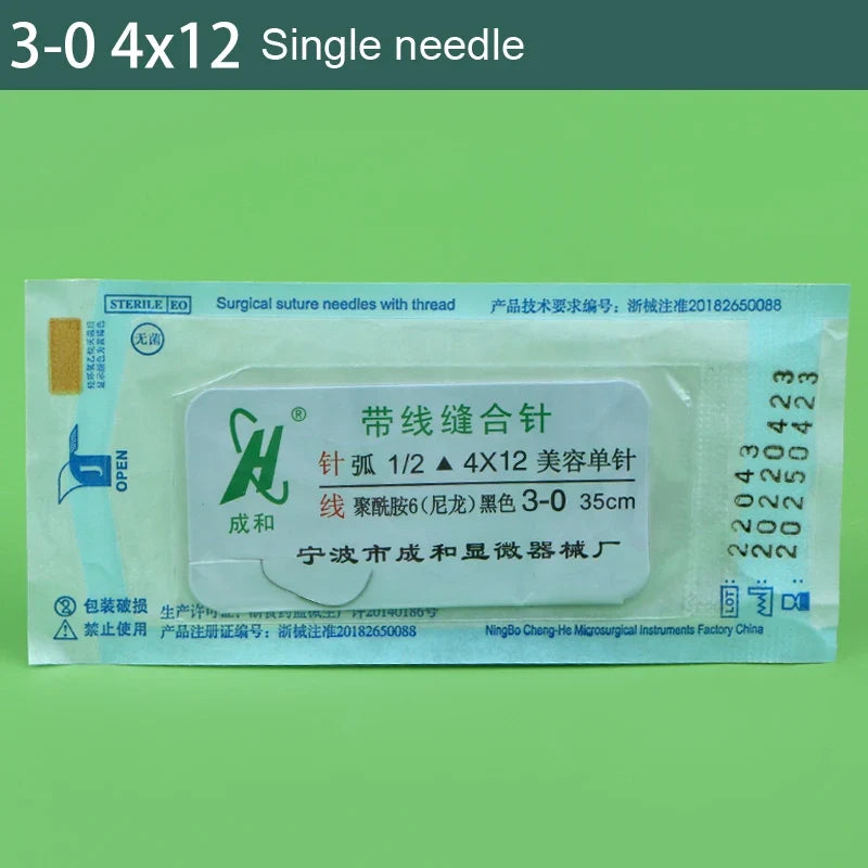 Non-Absorbable Suture Thread & Needle Double Eyelid Tool Set Eyelid Suture Tool Qme