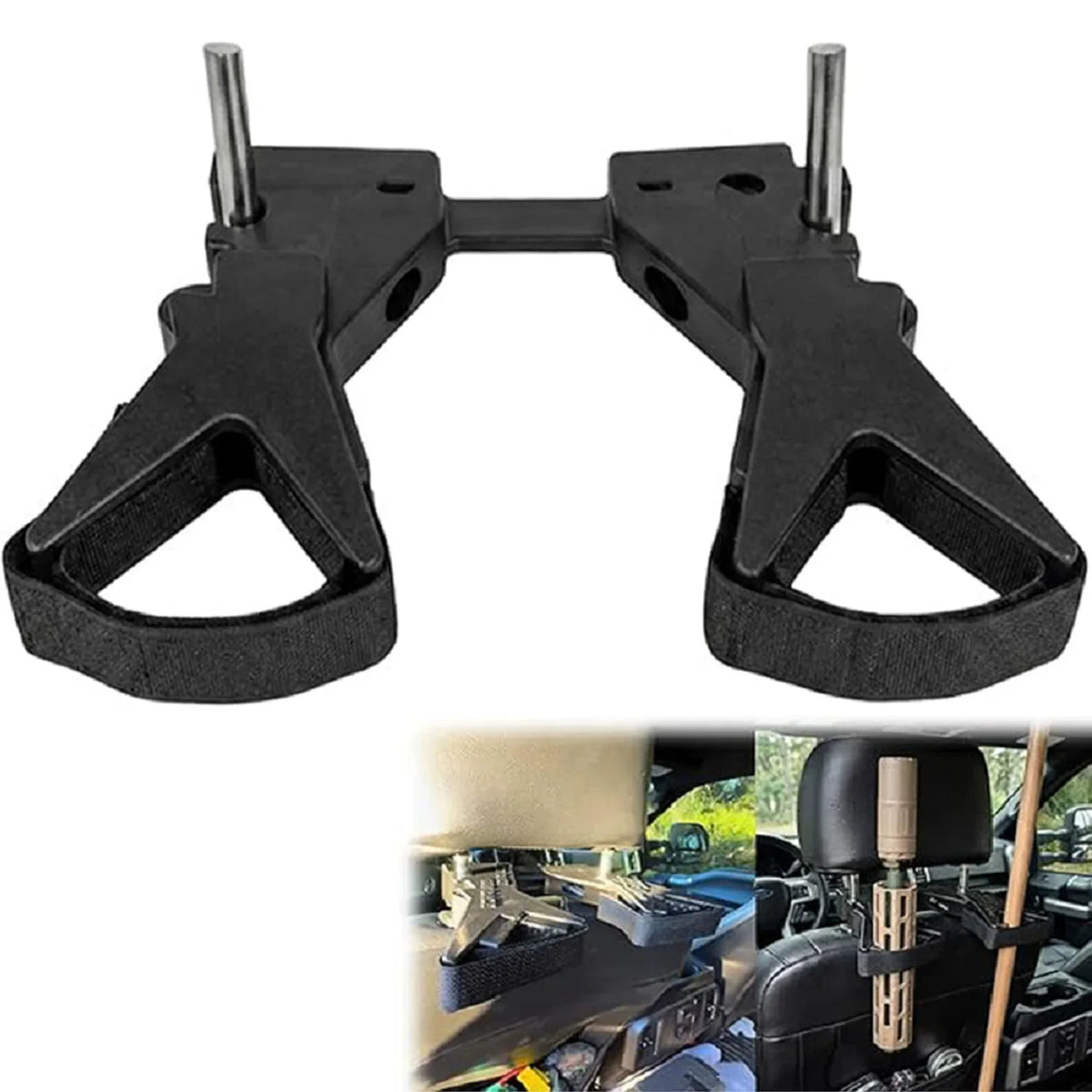 Vehicle Seat Back Rifle Holder – Adjustable Gun Organizer Vehicle Gun Holder Qme