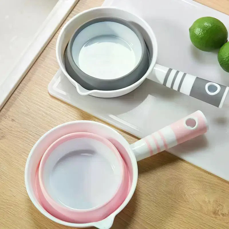 Collapsible Silicone Water Scoop Ladle | Antislip Handle Collapsible Silicone Scoop Qme