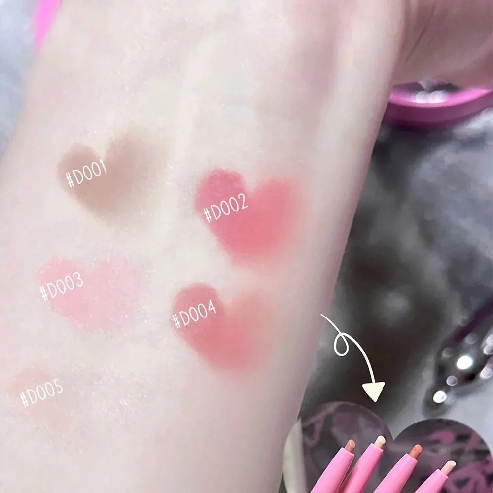 Cappuvini Nude Lip Liner & Brush – Velvet Matte Korean Makeup Lip Liner Brush Qme