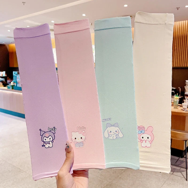 Hello Kitty Kuromi UV Sun Protection Arm Sleeves – Cooling UV Arm Sleeves Qme