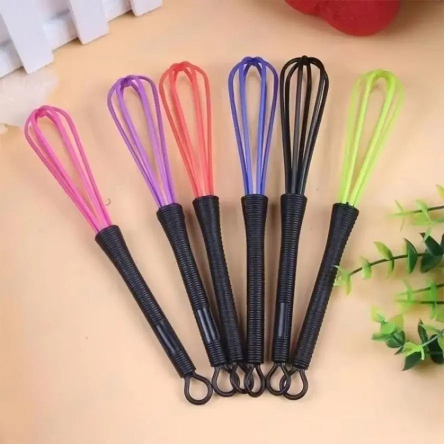 Manual Egg Beater Plastic Whisk Handheld Mixing Tool 5-Pc Set Manual Whisk Set Qme