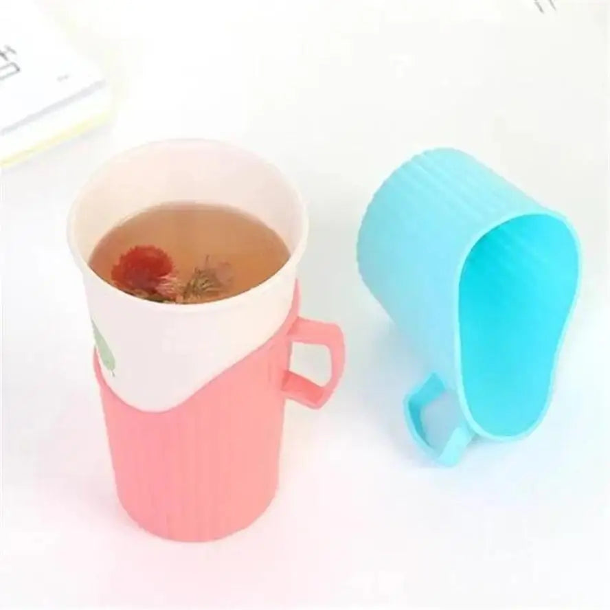 Plastic Cup Holders for Disposable & Paper Cups – Set of 3 Cup Holders Qme