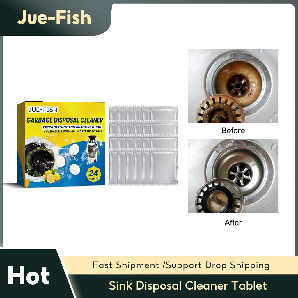 Sink Disposal Cleaner Tablets – Residue & Odor Eliminator Drain Cleaner Tablets Qme