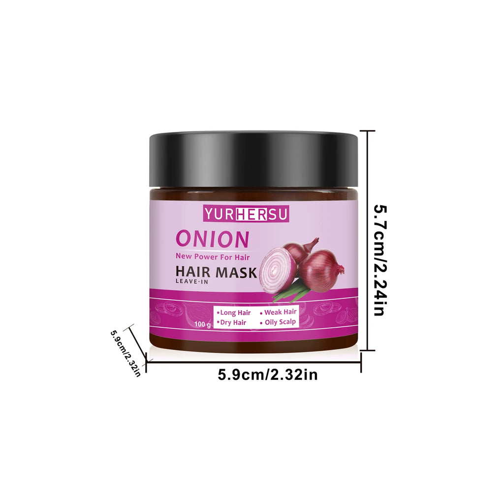 YURHERSU Onion Essence Nourishing Wash-Free Hair Mask 100g Leave-In Hair Mask Qst