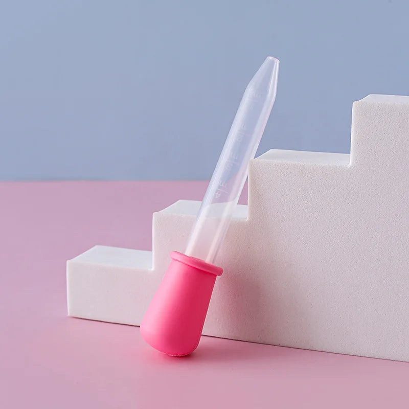 Silicone Baby Medication Dropper Straw 5pcs – Safe Dispenser Baby Medicine Dispenser Qme Random Color 10Pcs