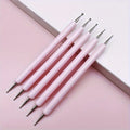 Nail Art Dotting Tools – 5pc Double-Ended Stylus Pen Set Nail Art Dotting Set Qme Pink