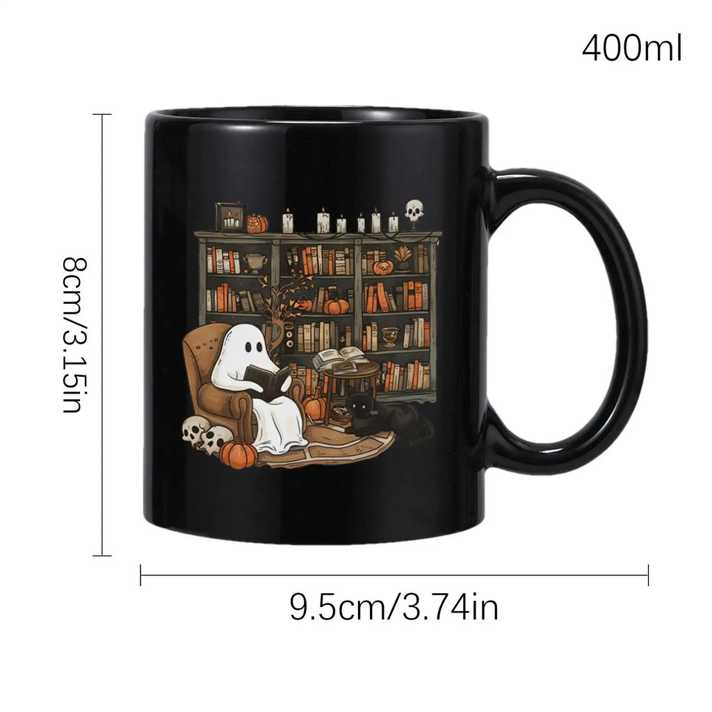 Halloween Pumpkin Ceramic Coffee Mug 400ml – Spooky Fall Cup Ceramic Coffee Mug Qme