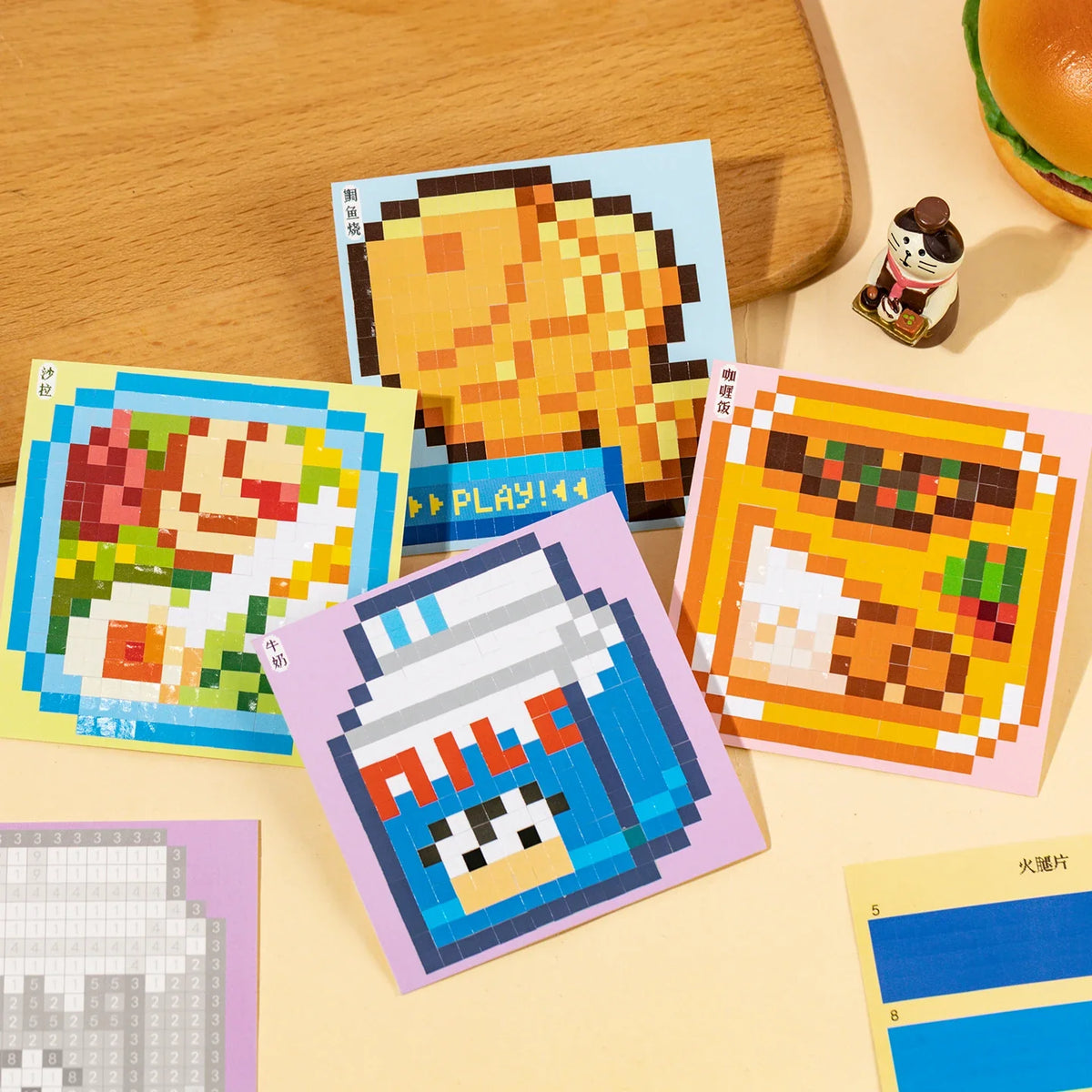 24 Sheets Cute Animal Pixel Collage Stickers – DIY Crafts Craft Sticker Set Qme