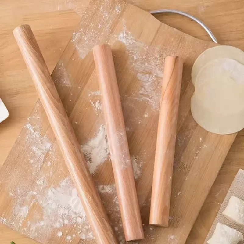 Solid Wood Rolling Pin – Food Grade Non-Stick Dough Tool Wooden Rolling Pin Qst