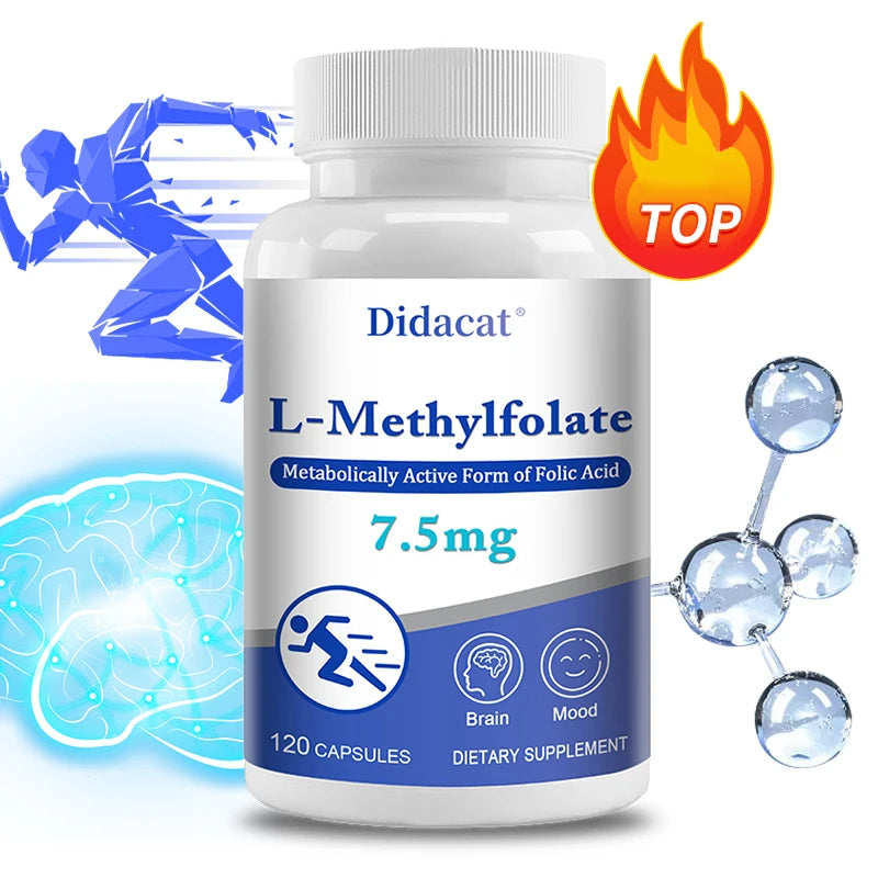 L-Methylfolate 7.5mg Max Potency – Activated B9, Non-GMO Folate Supplement Qst