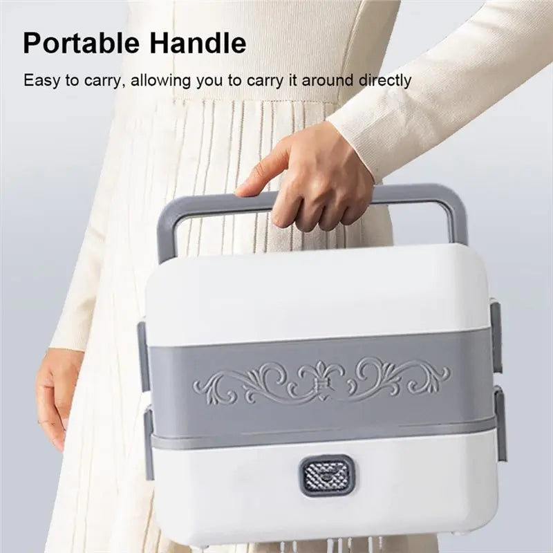MiLESEEY B15C 2.4L Electric Lunch Box – 200W Portable Steamer Electric Lunch Box Qst