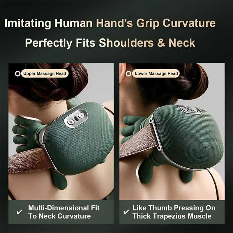 Windaily N7 Neck & Shoulder Massager – 3-Speed Kneading Shawl Neck Shoulder Massager Qst