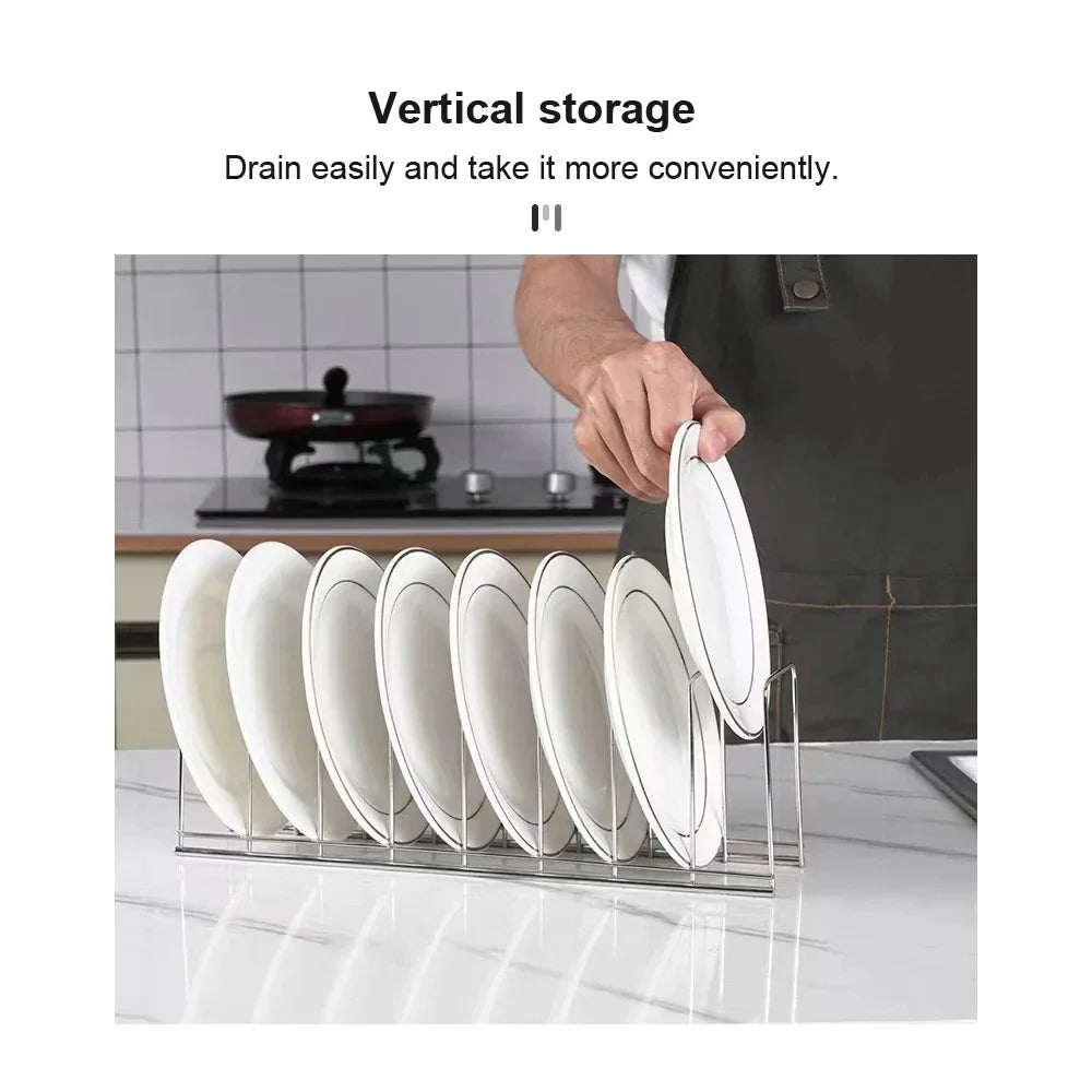 Stainless Steel Dish Drying Rack – Space-Saving Plate Drainer Dish Drying Rack Qme