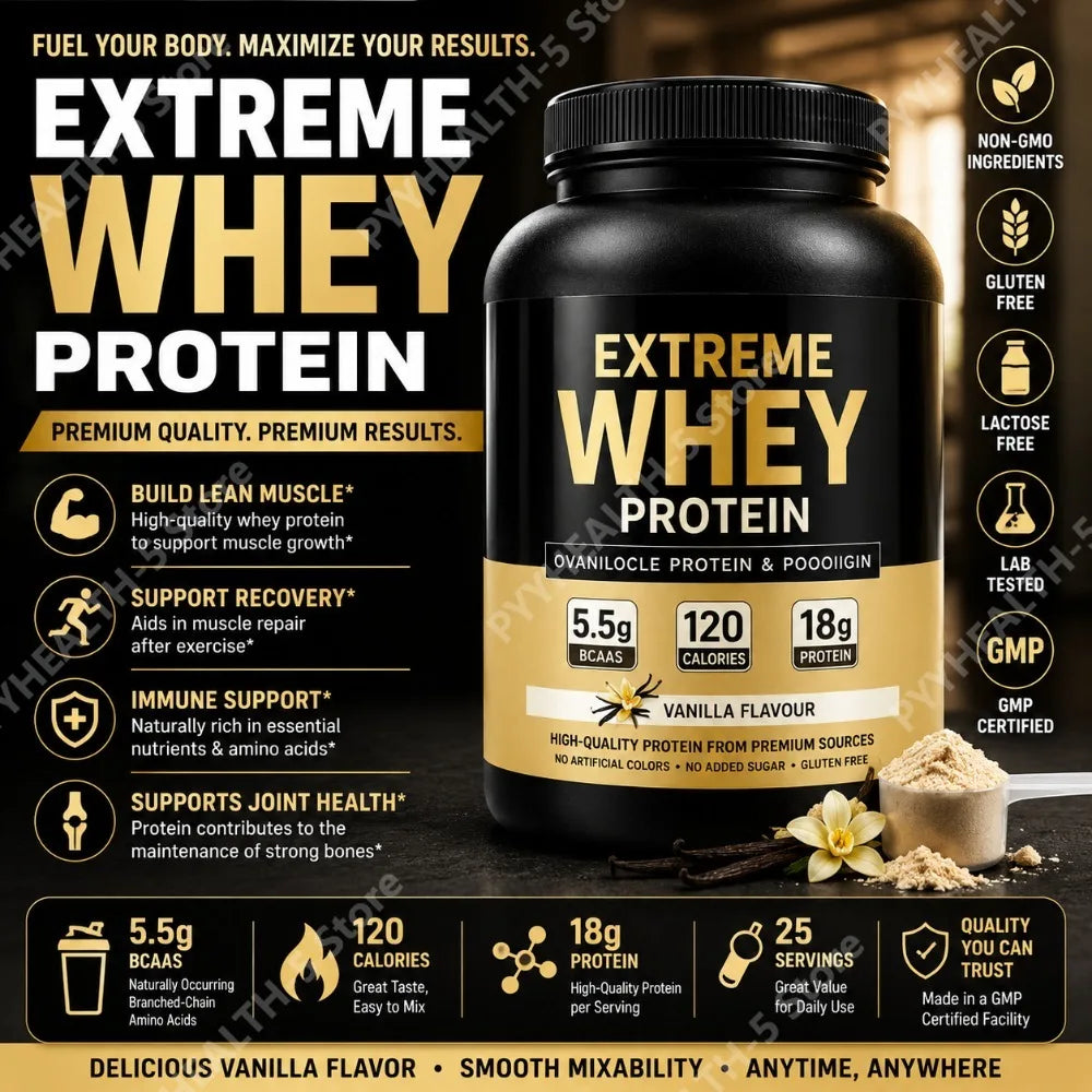 Vanilla Whey Protein Powder 2.2lb – 18g Protein, 33 Servings Whey Protein Powder Qst