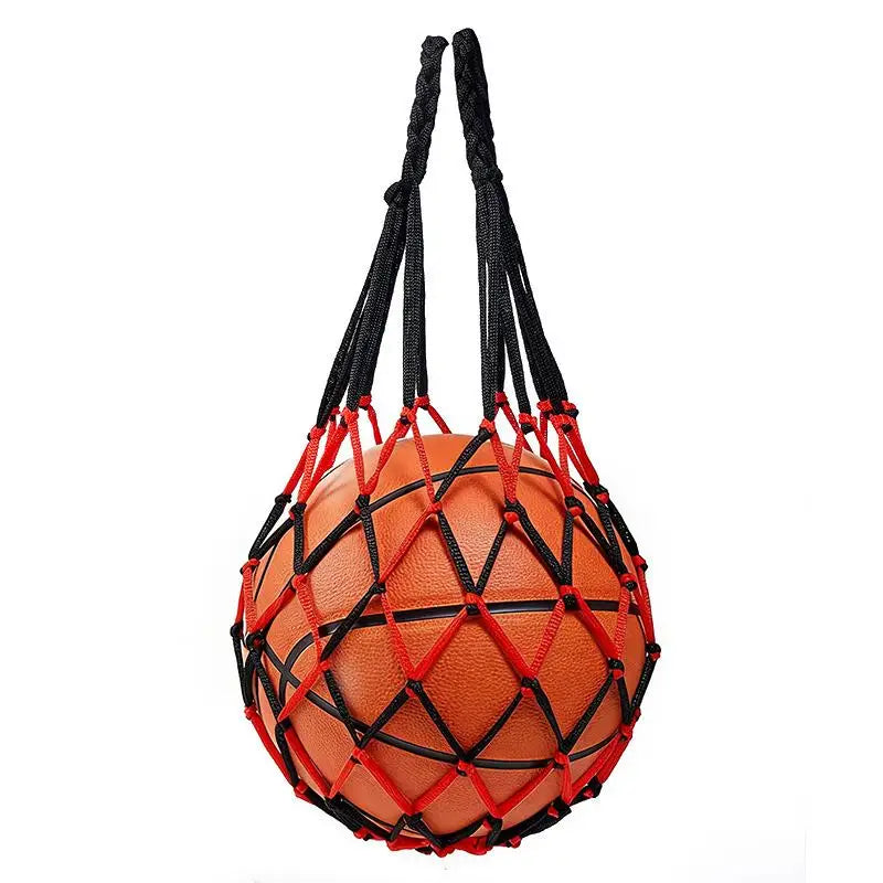 Nylon Mesh Ball Net Bag – Portable Drawstring Sports Pouch Sports Ball Bag Qst one size A8