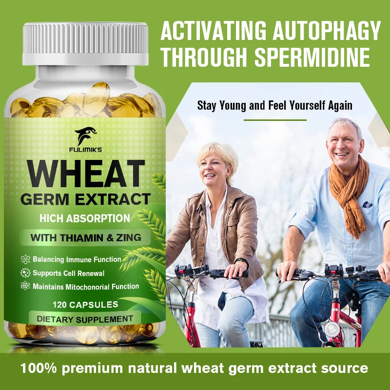 FULIMIKS Spermidine Capsules – Thiamin, Zinc, 120ct Dietary Supplement Qst