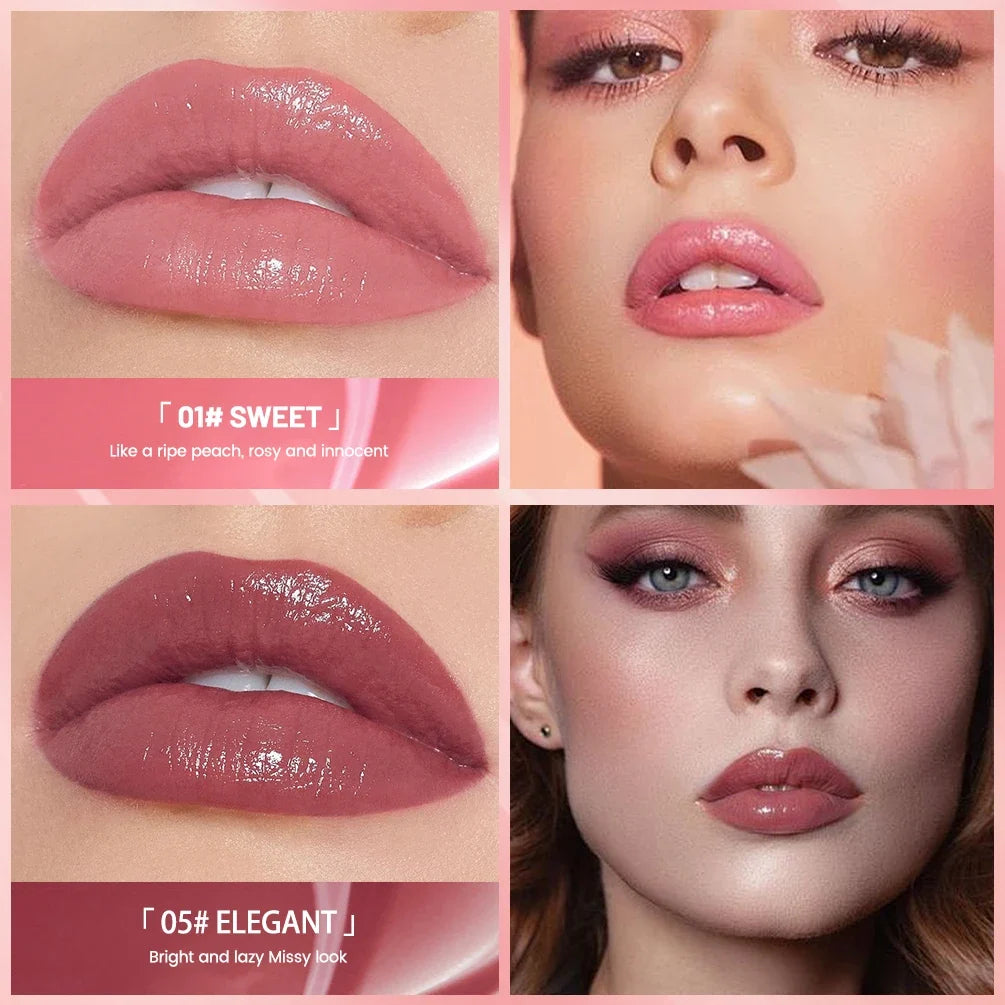 QIBEST Watery Gloss Lip Glaze – Moisturizing Long-Lasting Gloss Lip Glaze Gloss Qme