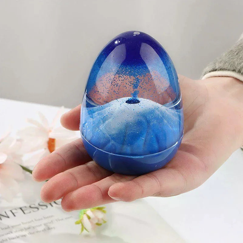 Eggshell Volcanic Eruption Floating Sand Acrylic Ornament Decorative Ornament Qme