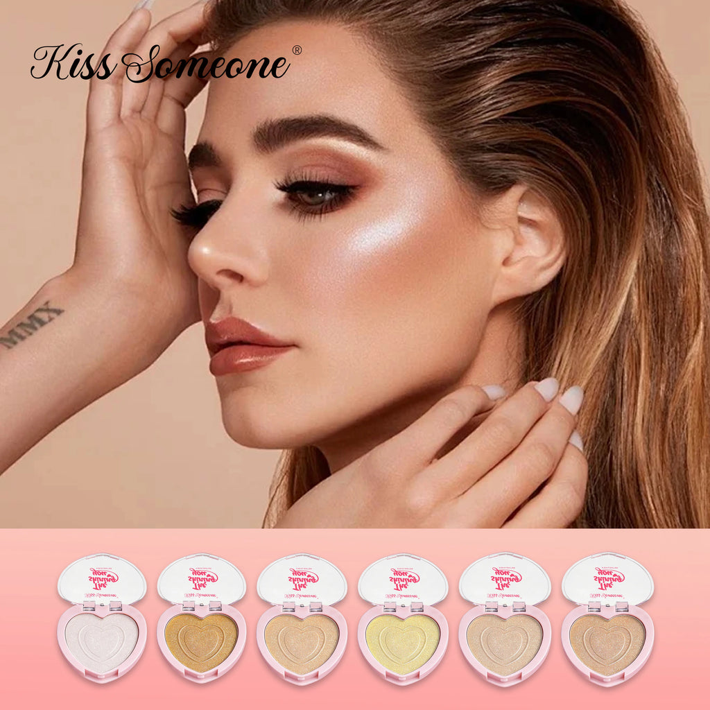 Sparkle Disc Highlighter – Long-Lasting High-Gloss Glow Face Highlighter Qme