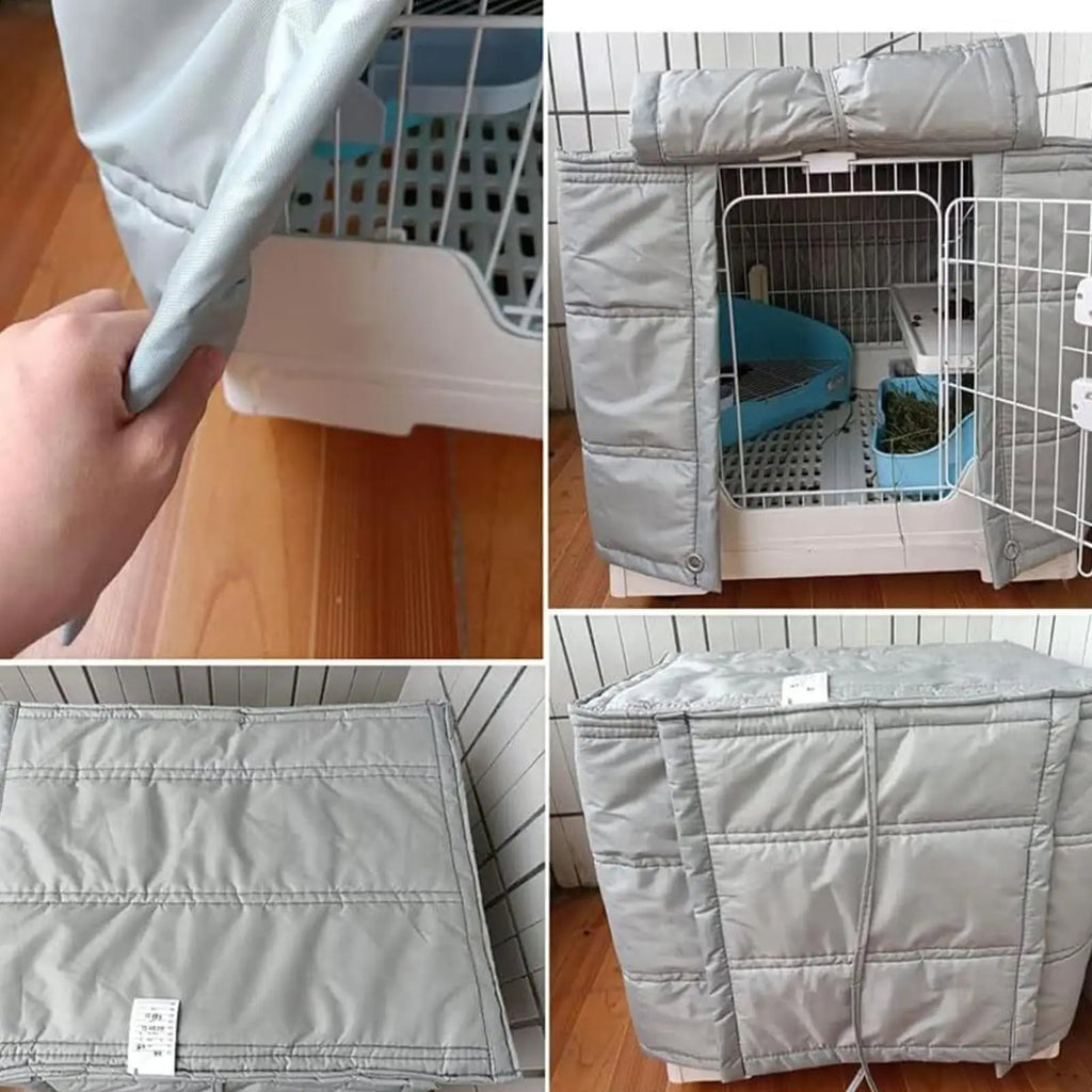 Waterproof Dog Crate Cover – Breathable Roll-Up Window Dog Crate Cover Qme