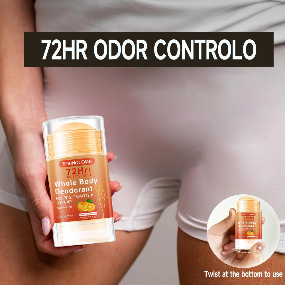YOUNGCOME 72H Body Deodorant Stick – Underarm Odor Control Body Deodorant Stick Qst