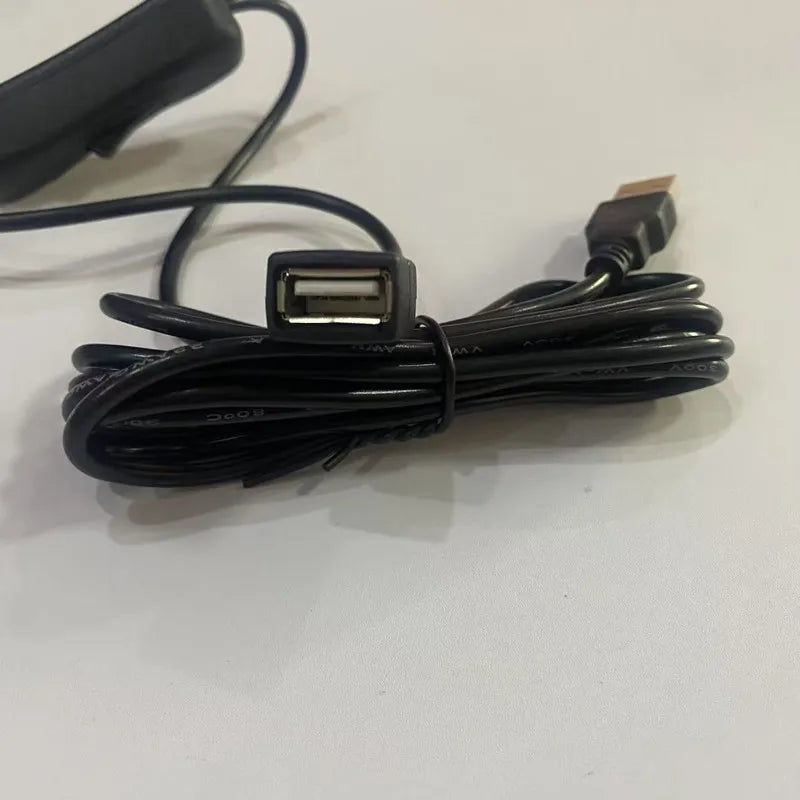 USB Extension Cable with Toggle Switch 2M – Lamps & Fans USB Switch Cable Qme