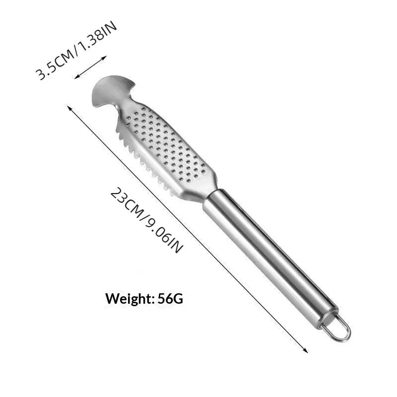 Stainless Steel Double Row Fish Scaler – Kitchen Cleaning Tool Fish Scaler Tool Qme A