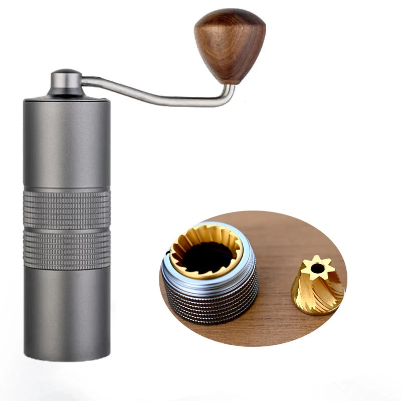 JAFFEE J0/J1 Manual Coffee Grinder – 38mm Burr, 3 Bearings Manual Coffee Grinder Qst J1S with 7core burr