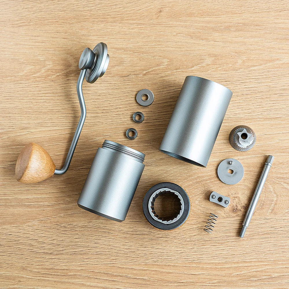RECAFIMIL Manual Coffee Grinder – 5-Burr Stainless Steel Hand Mill Manual Coffee Grinder Qst