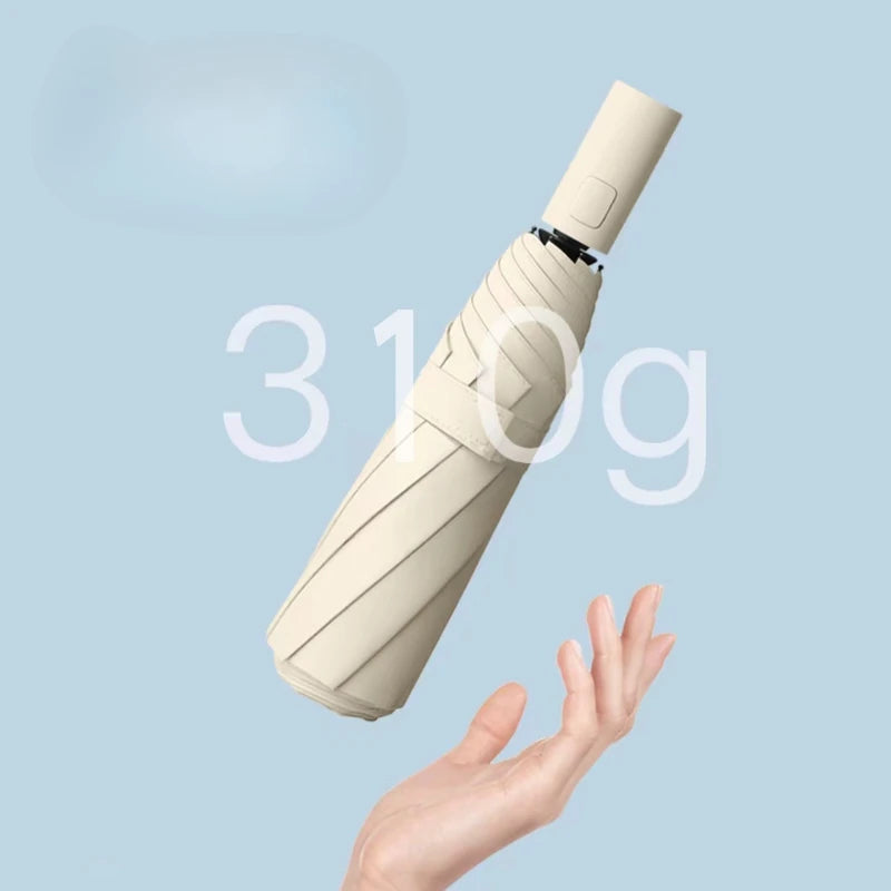 24-Bone Auto Folding Umbrella – SPF 50 UV & Windproof Folding Umbrella Qst