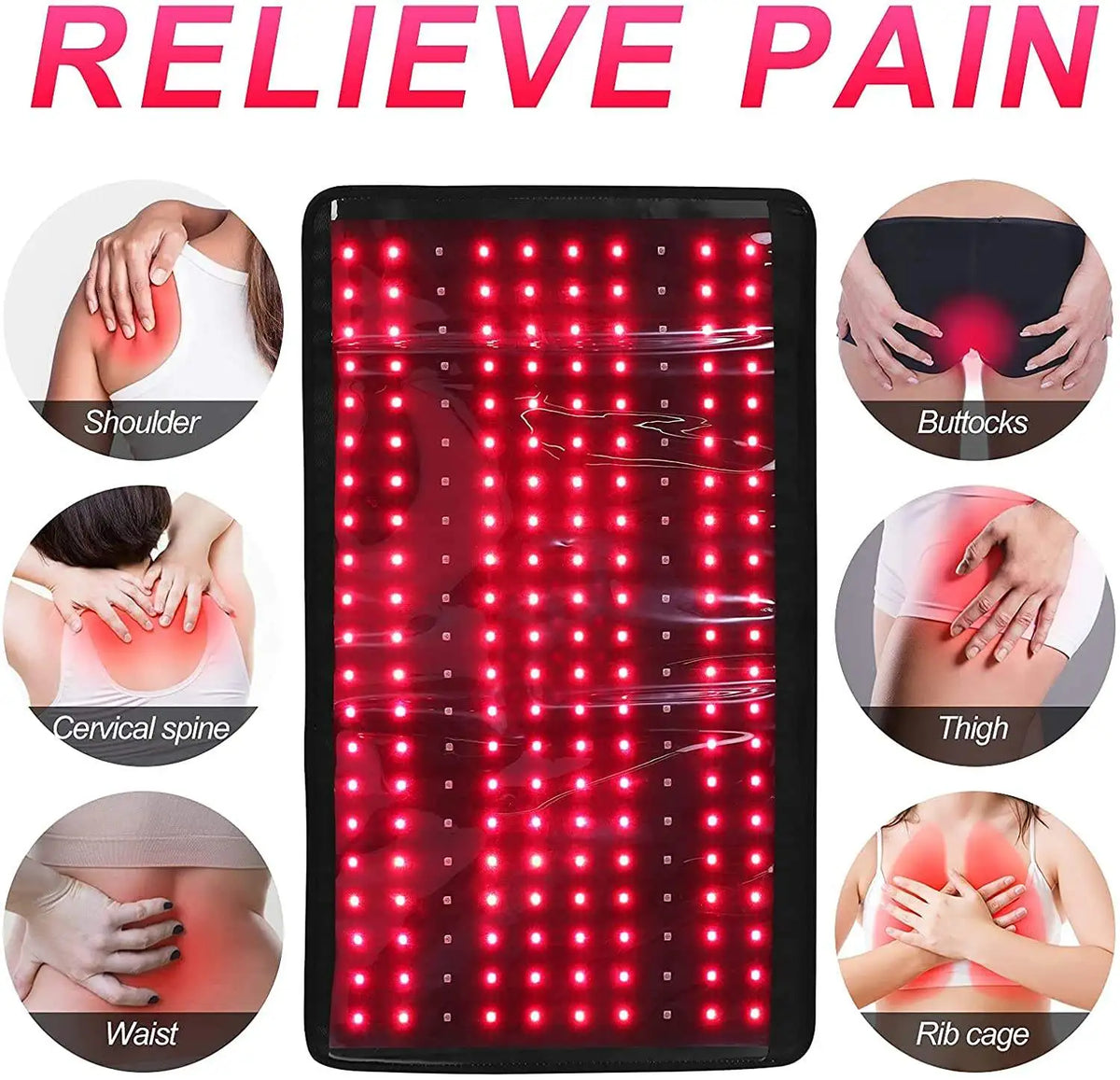 ZONGKUNG Red Light Therapy Belt 660nm 850nm Infrared Pad Mat Red Light Therapy Belt Qst