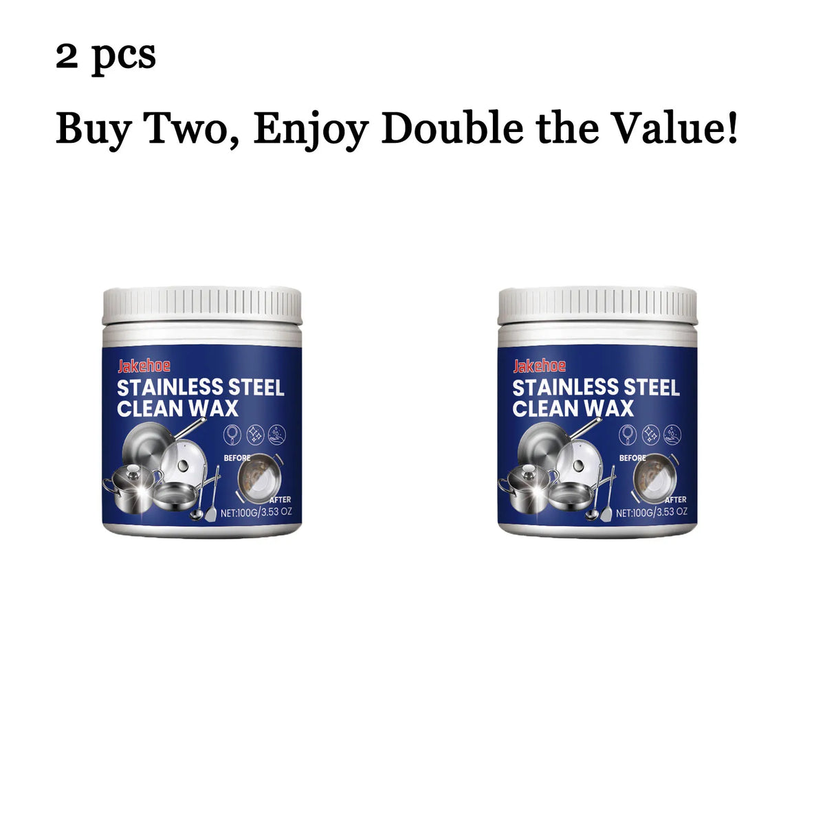Stainless Steel Cleaner Wax 100g – Cookware Polishing Paste Cookware Cleaning Paste Qst 2 pcs