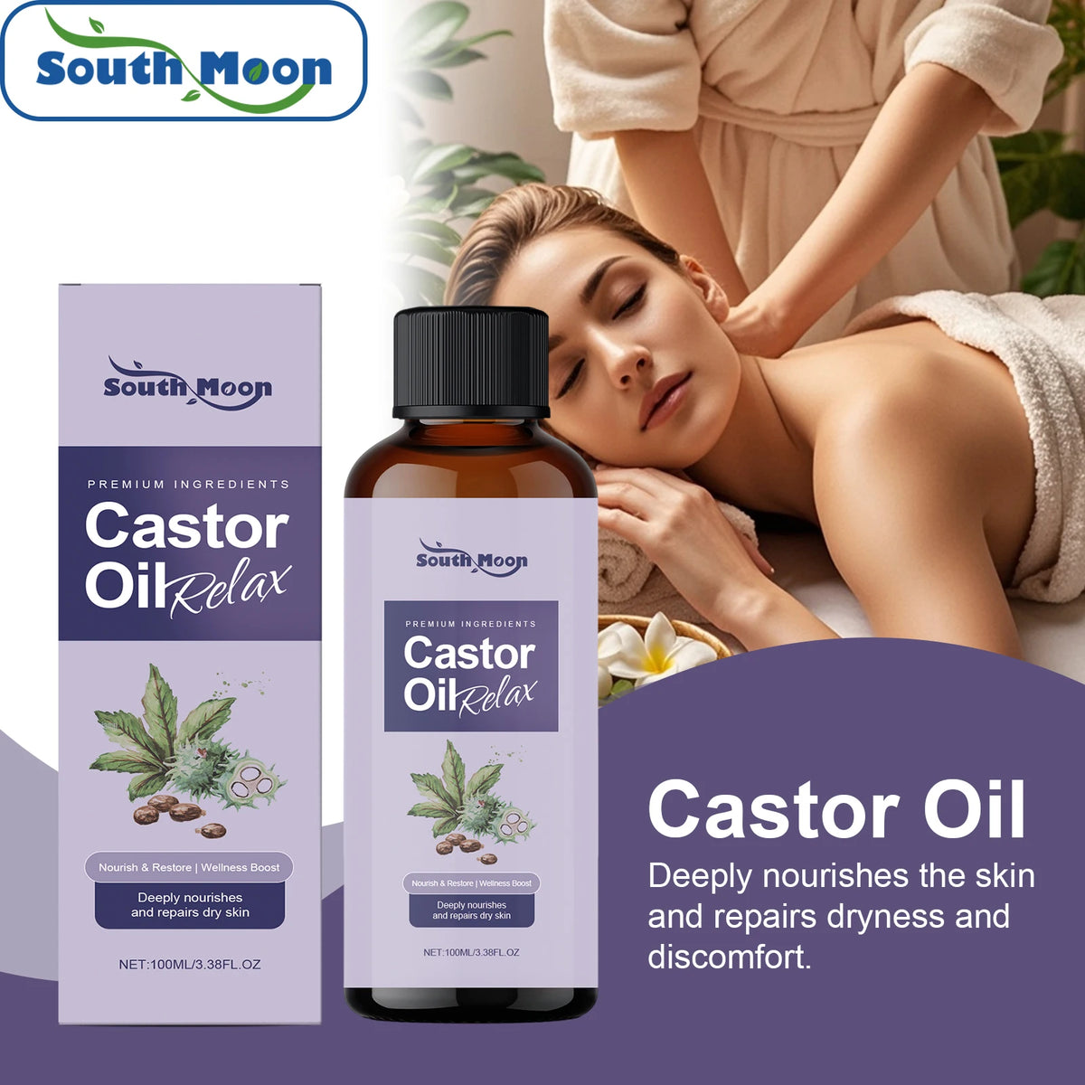 South Moon Firming Body Massage Oil – Nourishing & Moisturizing Body Massage Oil Qst