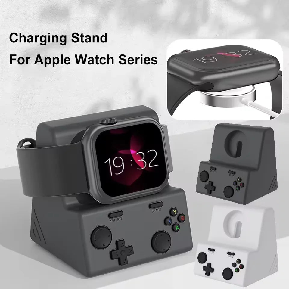 Silicone Apple Watch Charger Stand Dock – Series 1–10 Watch Charging Stand Qme