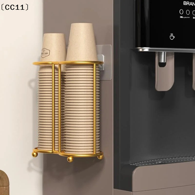 Stainless Steel Disposable Cup Holder Rack & Shelf Organizer Cup Holder Rack Qme