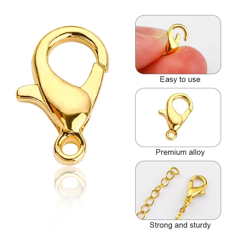 300pc Lobster Clasps & Jump Rings DIY Jewelry Making Kit Jewelry Making Findings Qme