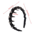 Crystal Velvet Headband – Vintage French Style Hair Hoop Hair Headband Qst one size