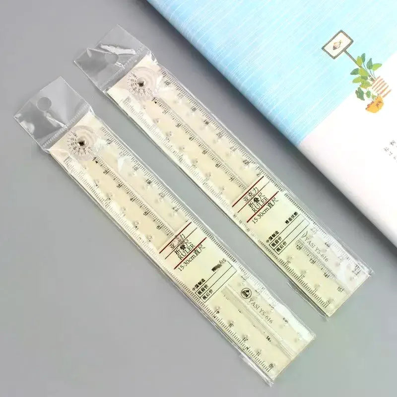 Acrylic Transparent Folding Ruler 15-30cm – Drawing & Measuring Folding Ruler Qme