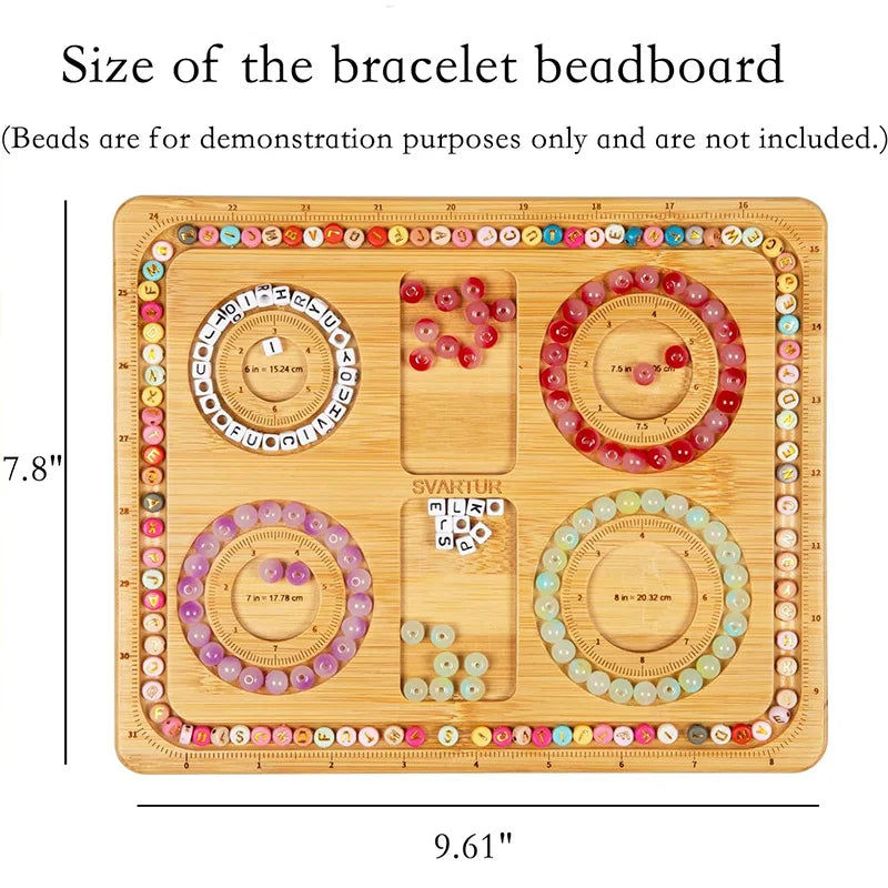 Bamboo Beading Board Imperial Measurements – Bracelet Design Mat Beading Design Board Qme 2