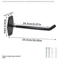 Heavy Duty Wall-Mounted Tire Storage Hook | Steel, 50kg Tire Storage Hook Qme black B