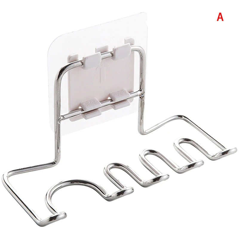 Wall-Mounted Stainless Steel Toothbrush & Razor Holder Toothbrush Holder Qst A