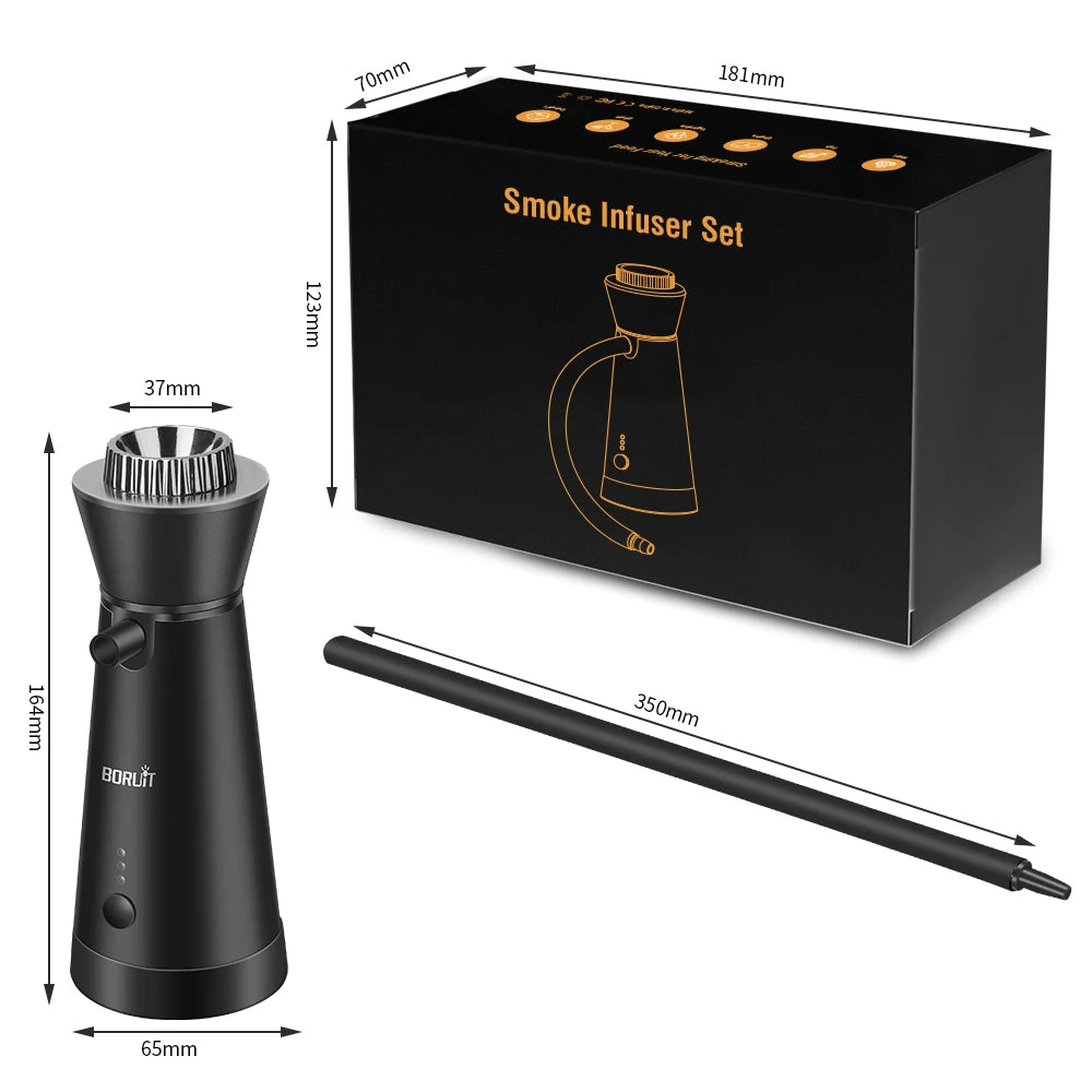 BORUiT Portable Smoking Gun – Cold Smoke Infuser for Food Cold Smoke Infuser Qst