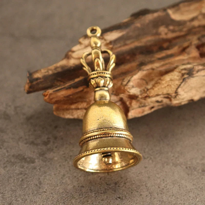 Vintage Brass Bell Charm Pendant – DIY Keychain & Craft Charm Pendant Qme