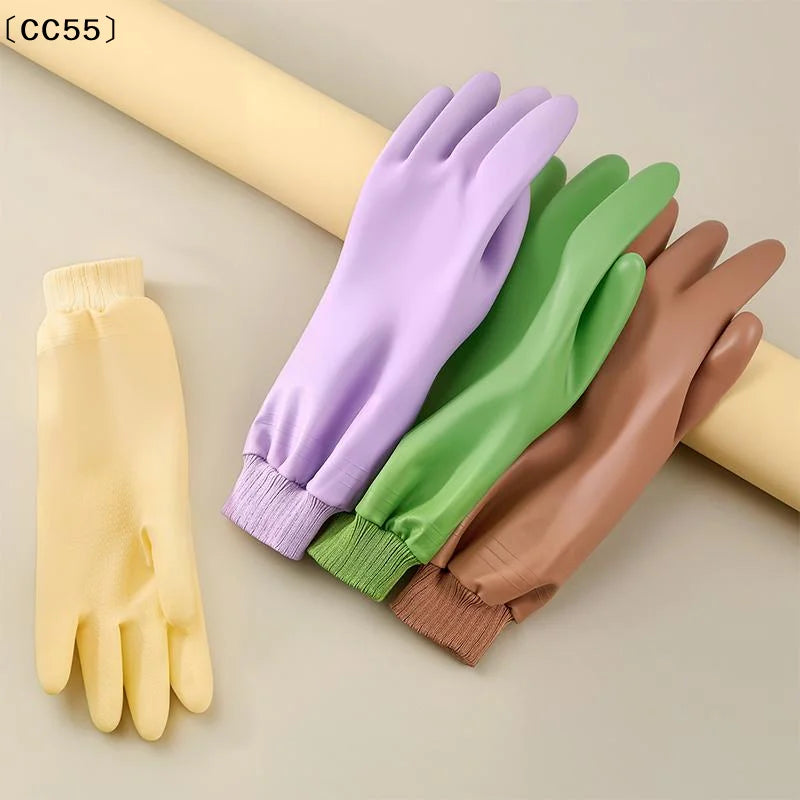Waterproof Fleece-Lined Dishwashing Gloves – Warm & Durable Cleaning Gloves Qst