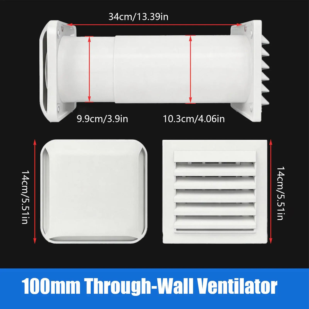 Passive Through-Wall Air Vent – Indoor Intake Ventilation Wall Air Vent Qme