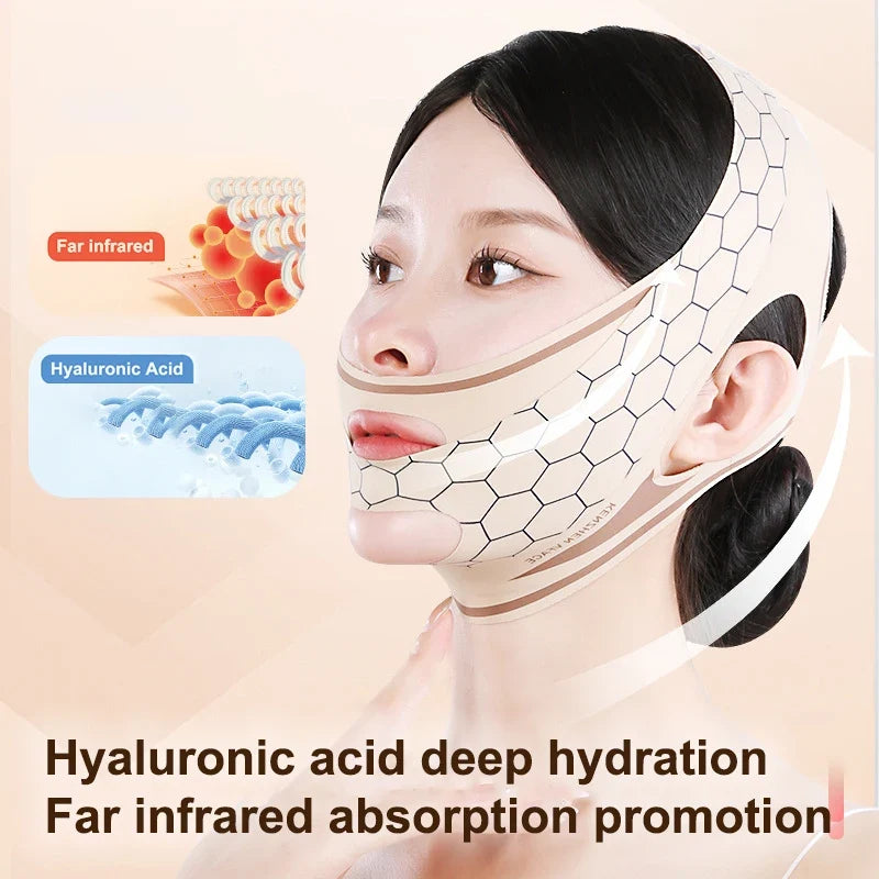 V-Shape Chin & Cheek Lifting Face Band | Elastic Polyester Face Lifting Band Qme