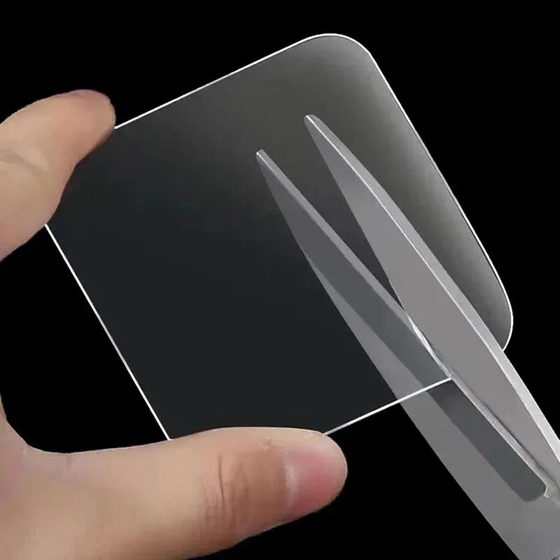 Strong Double-Sided Nano Adhesive Tape – Clear Square Wall Pads Nano Adhesive Tape Qme
